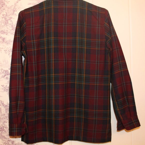 Ralph Lauren zip-up plaid flannel jacket 100% wool shell - Picture 8 of 8
